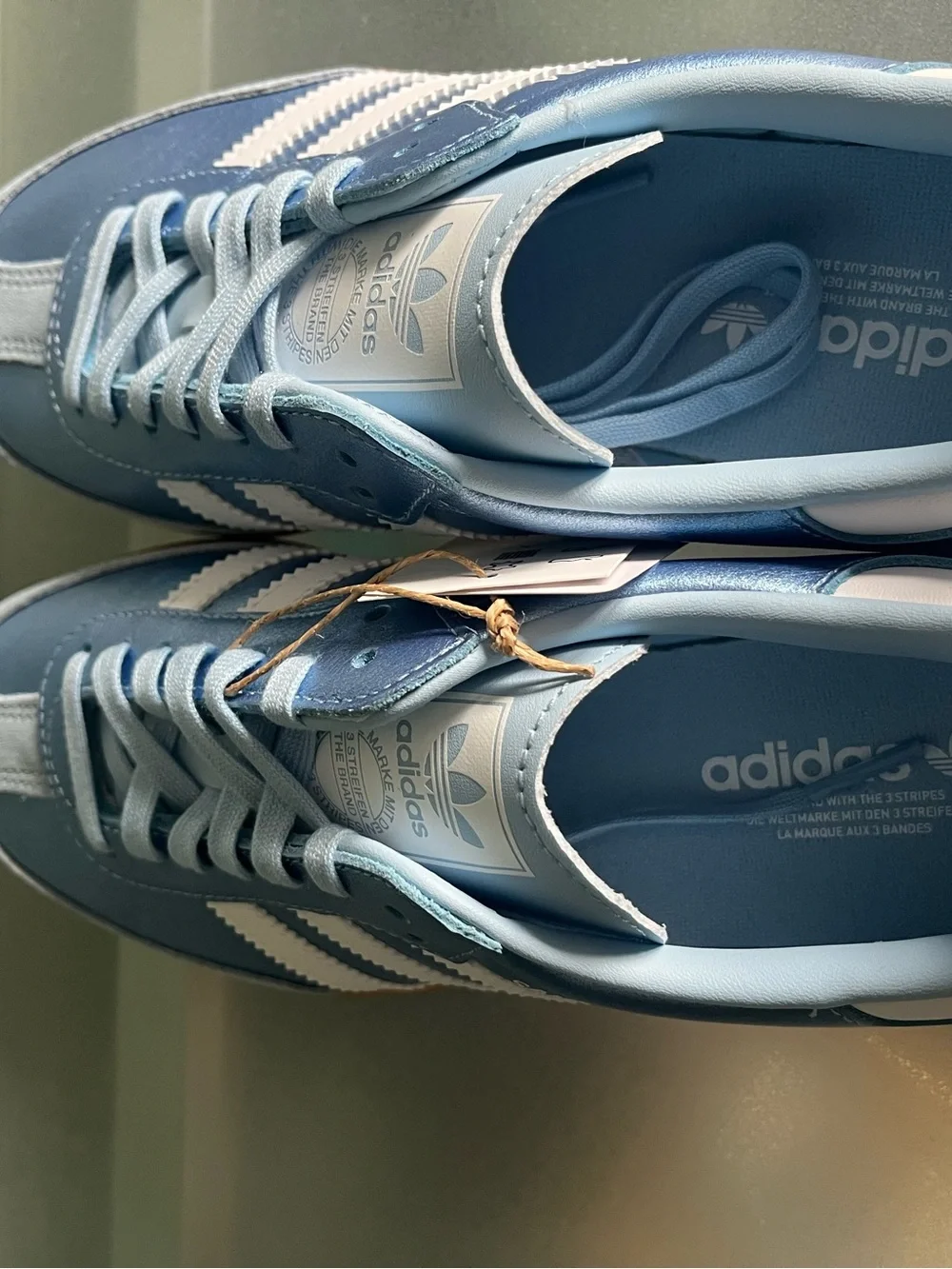 Adidas Samba OG J Metallic Clear Sky Blue Gum – Big Kids 6 / Women’s 7.5 – NWT